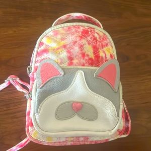 BETSEY JOHNSON YELLOW & PINK Tie-Dye Cat Mini Backpack